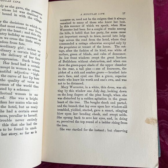 1894 Antique Book: A Singular Life by Elizabeth Stuart Phelps, Grosset & Dunlap - Picture 4 of 12